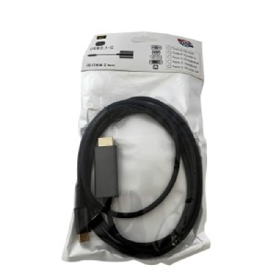 Кабель мультимедійний Type-C to HDMI чорний 1,8м