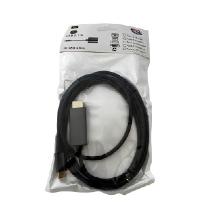 Кабель мультимедійний Type-C to HDMI чорний 1,8м