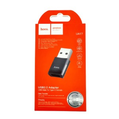 Перехідник OTG Hoco UA17 Type-C (мама)-USB (папа) 2.0