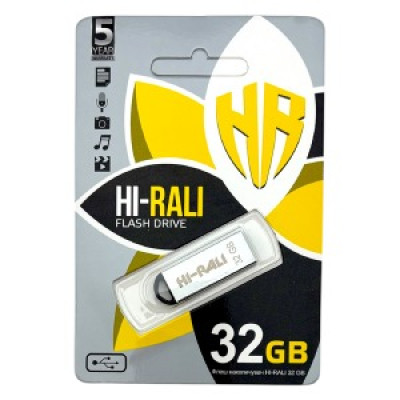 USB флеш-накопичувач Hi-Rali Fit 32gb 2.0 срібна
