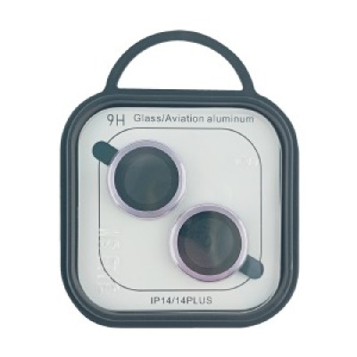 Скло на камеру iPhone 14/14+ метал фіолетовий