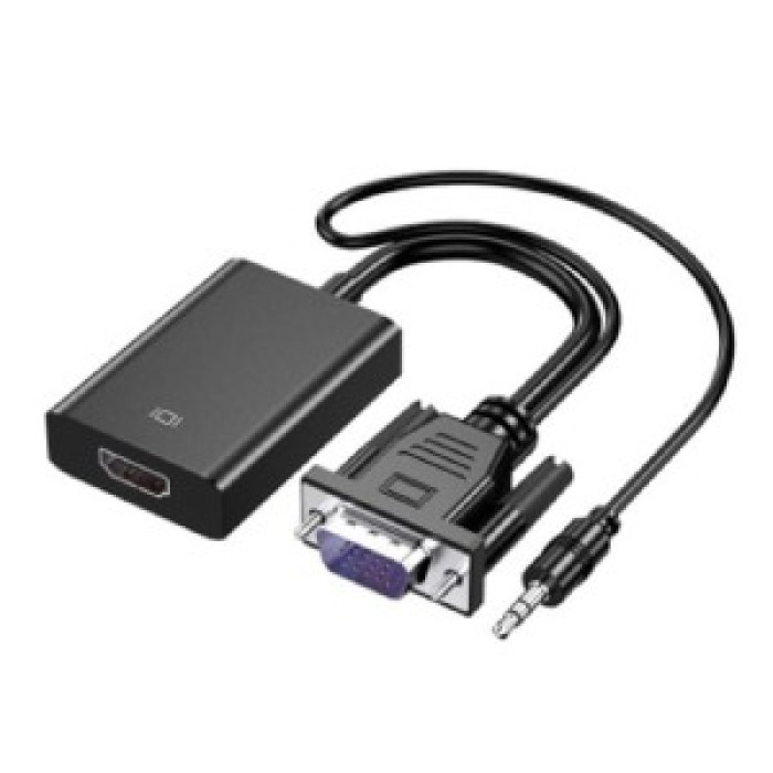 Конвертер VGA to HDMI with IC (чорний)