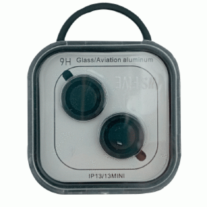 Скло на камеру iPhone 13/13 Mini метал чорний