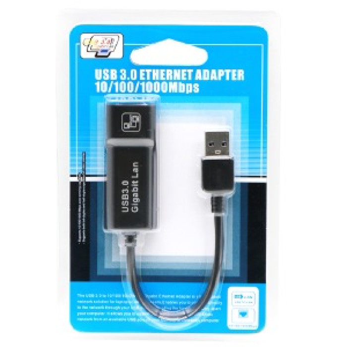 Перехідник USB-LAN мережева карта RJ45 чорний