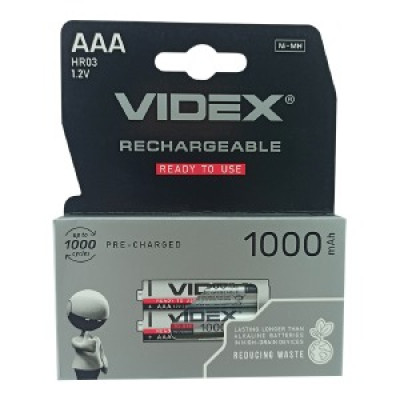 Акумулятори R3 Videx AAA (мізинчикові) 1000mA/ціна за 1шт.