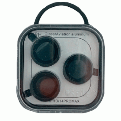 Скло на камеру iPhone 13 Pro/13 Pro Max метал чорний