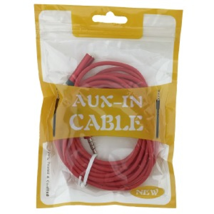 Подовжувач AUX 3,5-3,5 3pin (червоний) 3м Подовжувач AUX 3,5-3,5 3pin (червоний) 3м