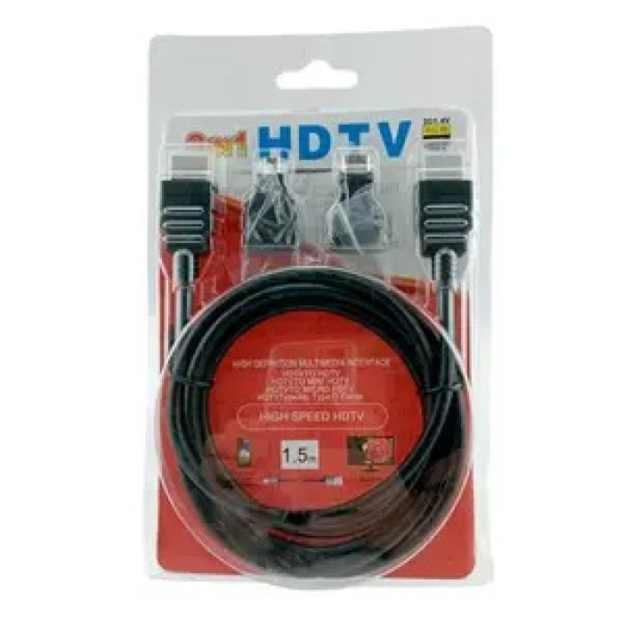 Кабель з перехідниками HDMI-HDMI+micro HDMI+mini HDMI чорний 1,5м