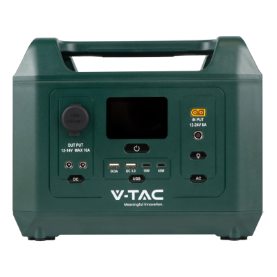 Power Station V-TAC VT-606N, 600W(700W peak), 576Wh, QC 18W, PD 65W, DC, LiFePO4