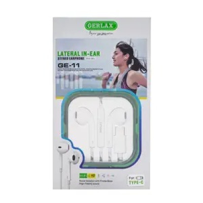 Навушники Type-C Gerlax GE-11 вкладиші білі 1,2 м