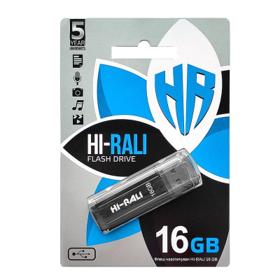USB флеш-накопичувач 16GB 2.0 Hi-Rali Stark Series чорна