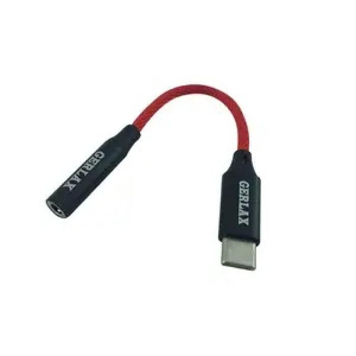 Аудіо перехідник Type-C-3,5 Gerlax GX-03 червоний