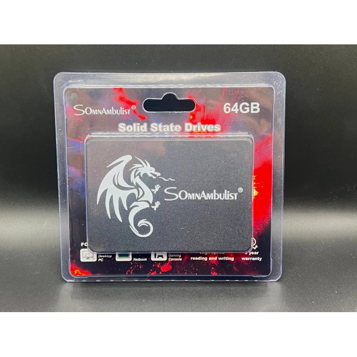SSD накопичувач 2.5" 64GB SomnAmbulist R550MBs W450MBs SATA III 7мм