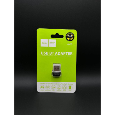 USB Блютуз Hoco UA18 adapter BT5.0 (Чорний)