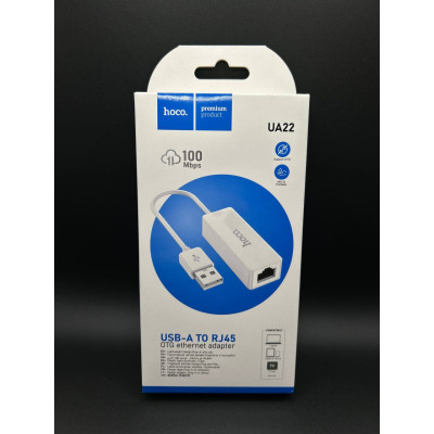 Перехідник Hoco UA22 USB to Ethernet adapter (100 Mbps) 