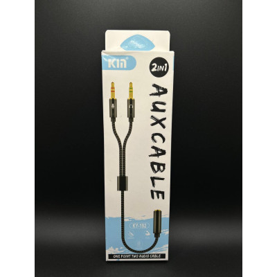 Розділювач Аудіо виходу 3,5mm Male for PC (Чорний)