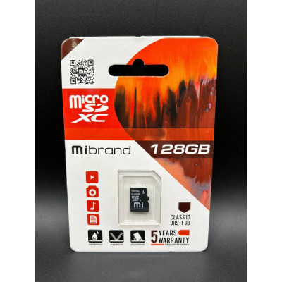 Карта памяті MicroSD Mibrand 128gb 10 Class