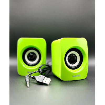 Колонка компьютерна LeerFei N8 Mini Multimedia Digital Led (Зелений)