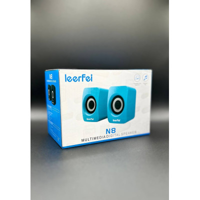 Колонка компьютерна LeerFei N8 Mini Multimedia Digital Led (Зелений)