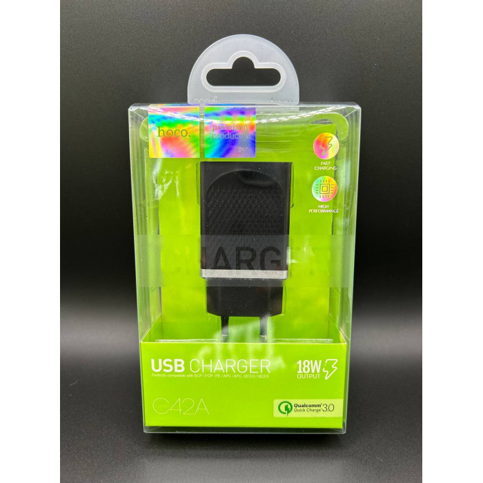 Мережевий адаптер Hoco C42A Vast QC3.0 Мережевий адаптер Hoco C42A Vast QC3.0