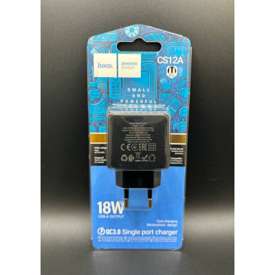 Мережевий адаптер Hoco CS12A Ocean QC3.0 18W 3А