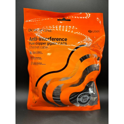 Кабель Ethernet патч-корд для інтернету Borofone BUS01 3m