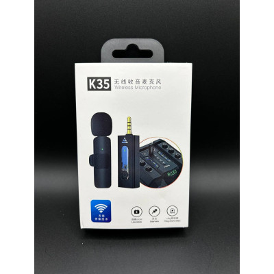 Бездротовий петличний мікрофон K35 з розємом Jack 3.5