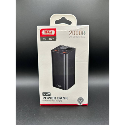 Power Bank XO PB97 20000mAh PD65W+QC3.0 22.5W (для зарядки ноутбука)