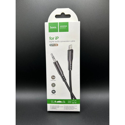 AUX Hoco UPA18 Lightning to 3.5mm Digital audio conversion (Чорний)