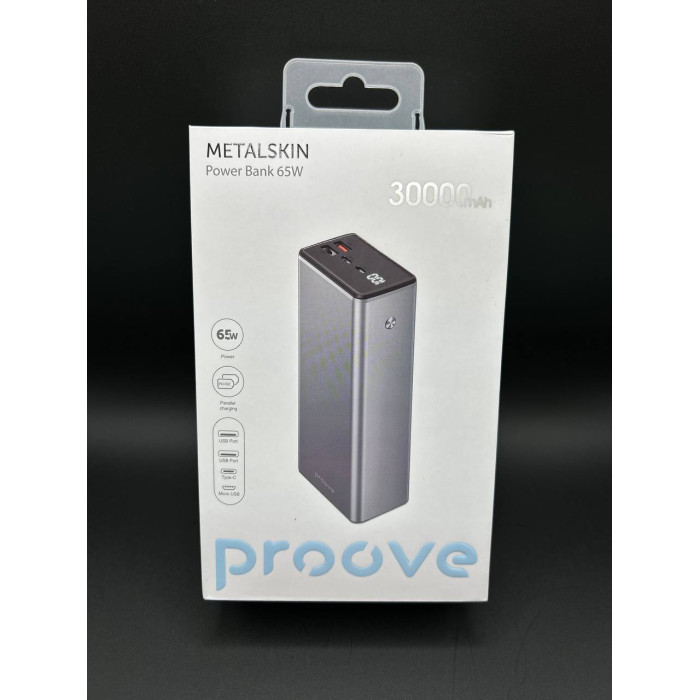 Power Bank Proove Metalskin 30000mAh PD65W+QC3.0 22.5W (для зарядки ноутбука)