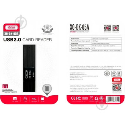 Card Reader XO DK05A 2-in-1 2.0