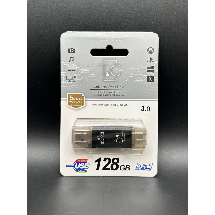 USB флеш-накопичувач T&amp;G 009 Star USB+Type-C 128GB 3.0