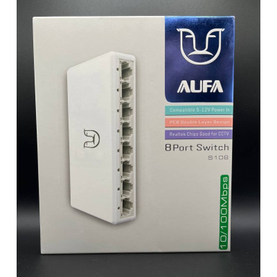 Настільний комутатор світч ALFA S108, 8 портів, 10/100Mbps, (Realtek 8309IC, 12v)