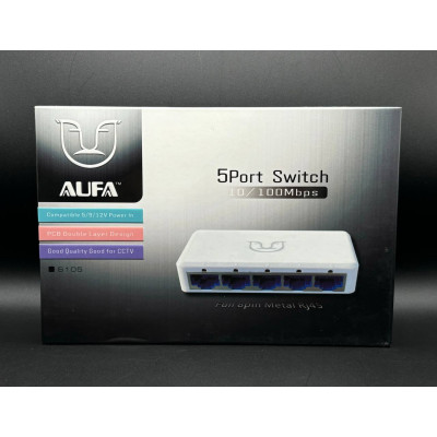 Настільний комутатор світч ALFA S105, 5 портів, 10/100Mbps, (Realtek 8309IC, 12v)