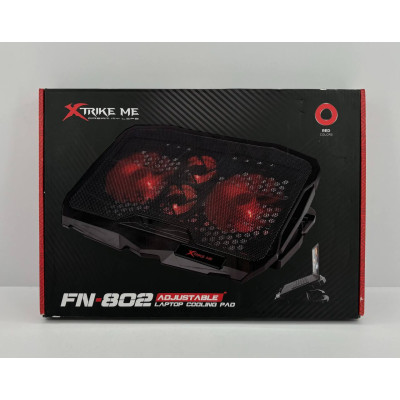 Підставка для охолодження ноутбука XTRIKE FN-802 (4 вентилятора та червона підсвітка)
