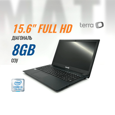 Ноутбук Terra Mobile 1515 (i3-7020U/ 8 GB/ 128 GB + 1 TB HDD) б/в