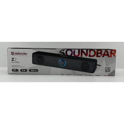 Колонки компьютерні Defender Z2 6W саундбар, 2 динаміка, підсвітка (чорні)