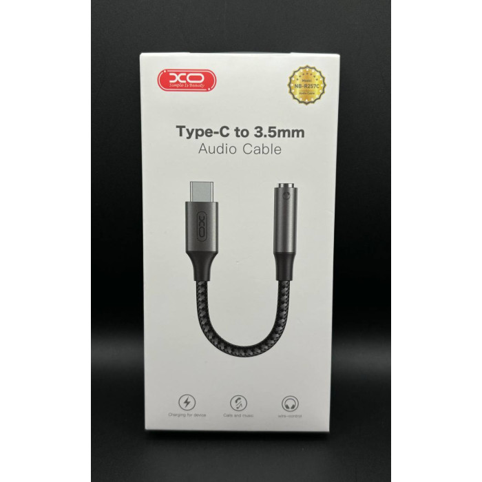 Перехідник XO NB-R257C Type-C to 3.5mm (Сірий)