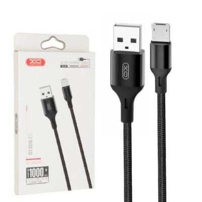 Кабель XO NB143 Braided Micro 1m (Чорний)