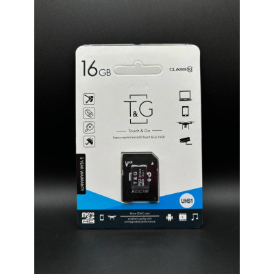 Карта памяті Micro SD T&G 16GB (10) (+adapter)