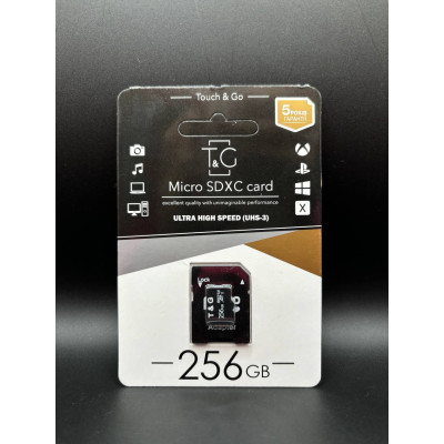 Карта памяті MicroSD T&G 256gb 10 Class UHS-3 (+adapter)