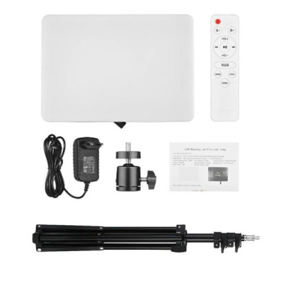 Прямокутна LED лампа Ring Light F-99 RGB для фотостудії з пультом 3000-6500K / Ra95+