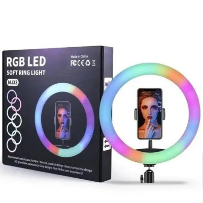 Кільцева LED-лампа RGB MJ26 26cm (Heart JM26-10) з пультом на дроті