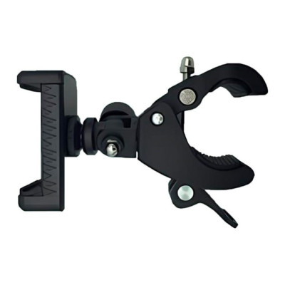 Затискач для телефону на трубу штатива ексцентрік (Чорний)																				