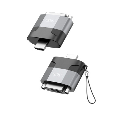 Перехідник XO GB013 HDMI to DVI female (Сірий) Перехідник XO GB013 HDMI to DVI female (Сірий)