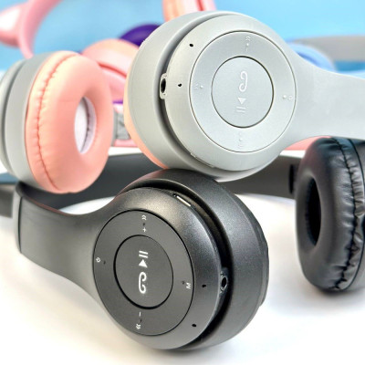 Навушники Cat Ear P47M Bluetooth з підсвічуванням RGB Light (Сірий)