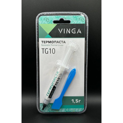 Термопаста Vinga TG10 для процесорів, 4.63 W/mK, 1.5 г, шприц