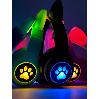 Навушники Cat Ear STN-28 Bluetooth з RGB підсвічуванням (Мятний)