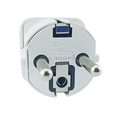 Перехідник з американських та ін.вилок на євро вилку Premium мідь (до 1500W)