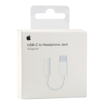Перехідник Aux Apple  Type-C to 3.5 Jack (Бiлий)